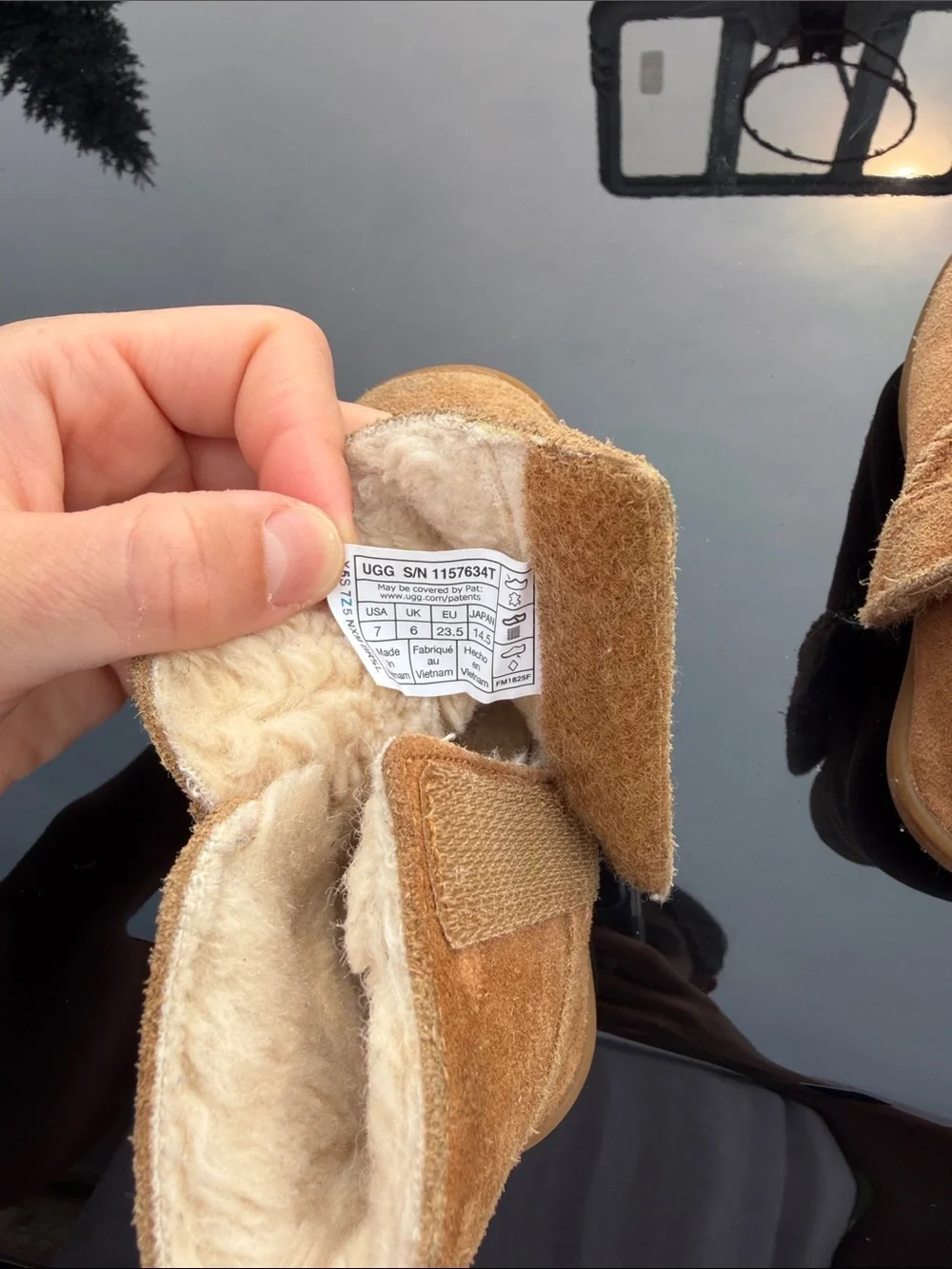 UGG Kids Chestnut Suede Shearling Boot